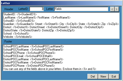 Edit form letter templates