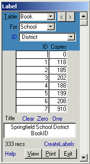 Textbook inventory barcode labels