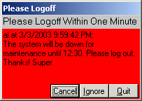 Force user to quit Access