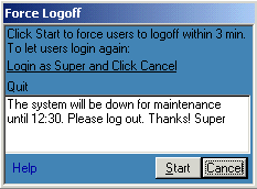 Force users out of textbook management database