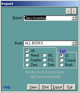 Textbook management reports