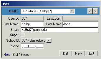 Textbook database User form